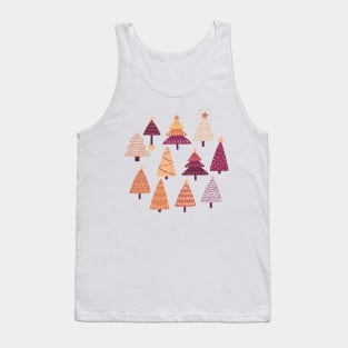 Christmas Trees - Magenta and Cream Palette | Pattern Tank Top